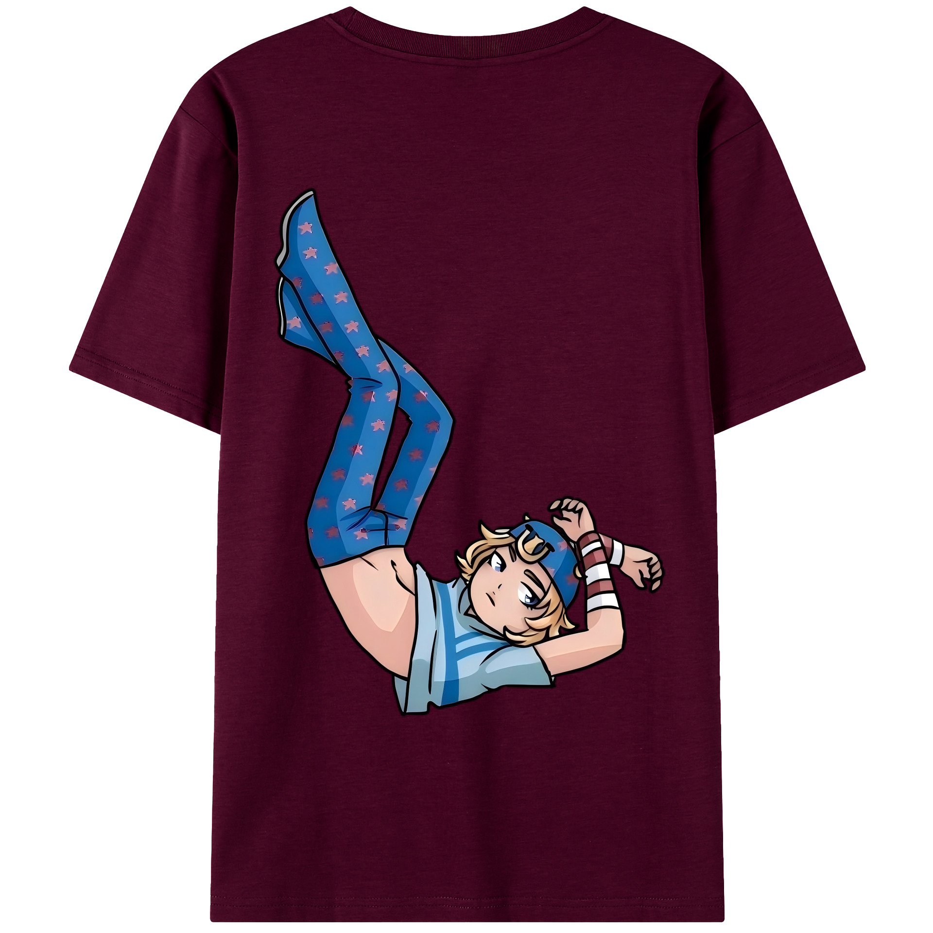 （画像用） ジョジョの奇妙な冒険 グイード?ミスタ JoJo's Bizarre Adventure Guido Mista レディース半袖Tシャツ(バックプリント)